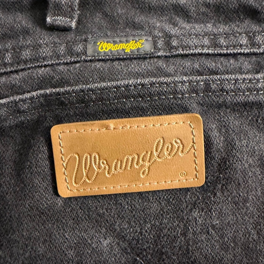 Wrangler Mens Relaxed Fit Straight Leg‎ Jeans Faded Black Denim 46x24 Custom Hem
